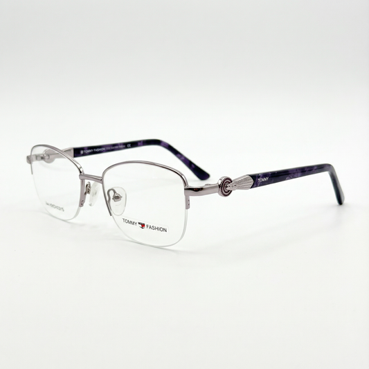 TOMMY FASHION Women’s Classic Metal Frame – Purple Accent