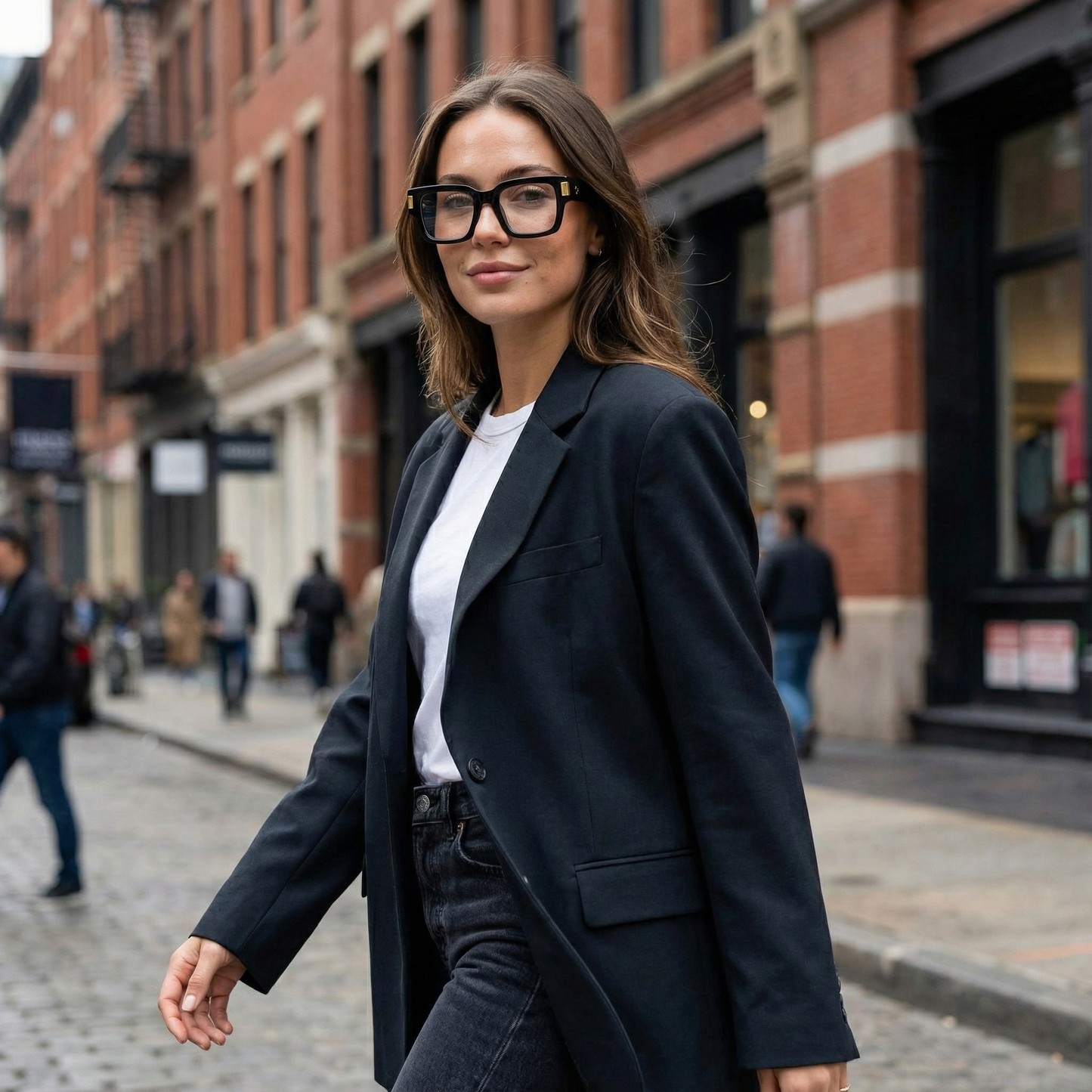 Noir Luxe Bold Square Optical Frame