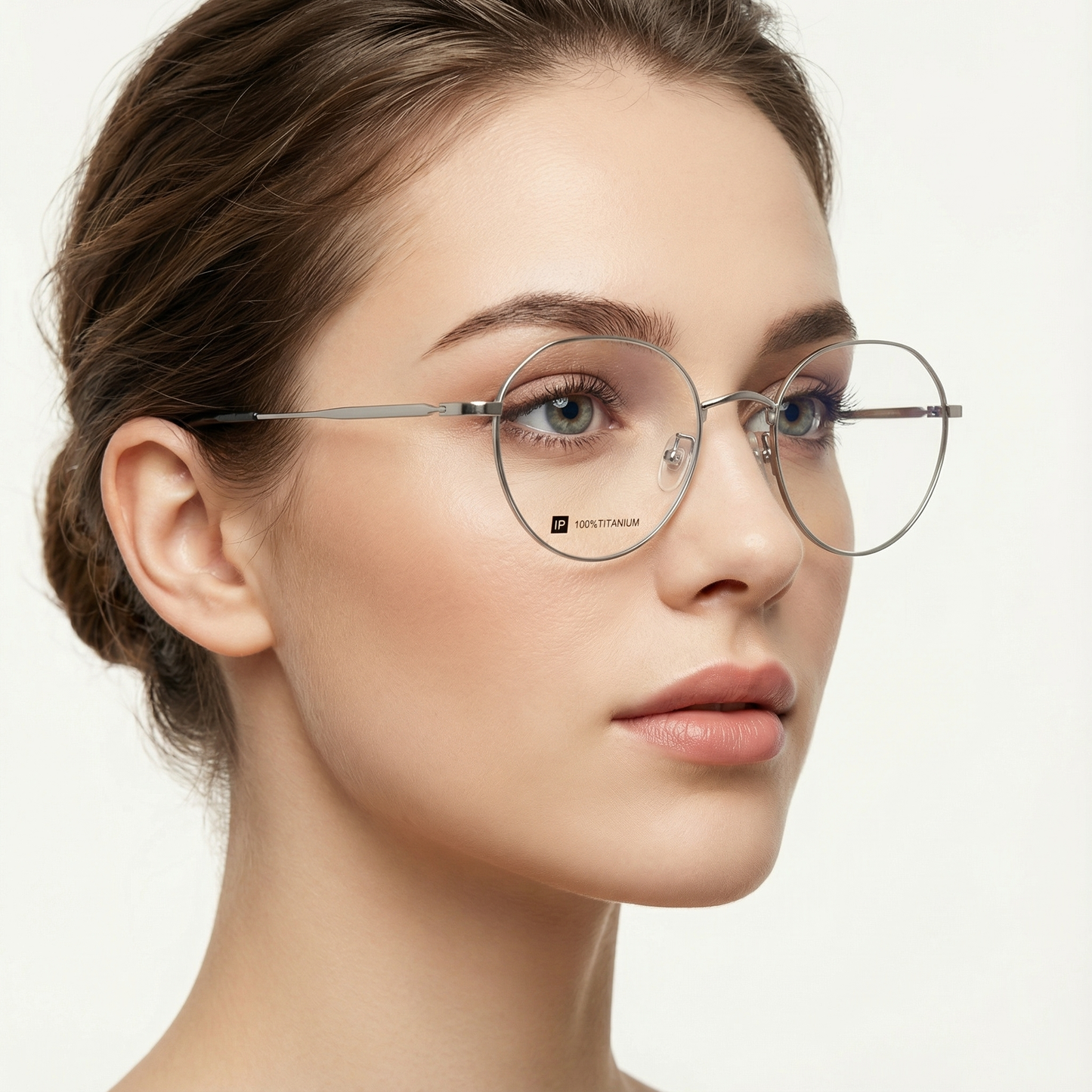Ombre 100% Titanium Ultra-Light Round Optical Eyeglasses – Premium Metal Frame